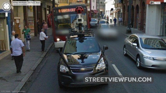 followed by the google car in sao paulo