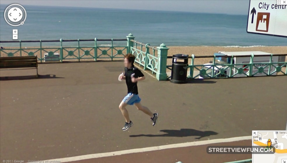 Running fast in Brighton StreetViewFun