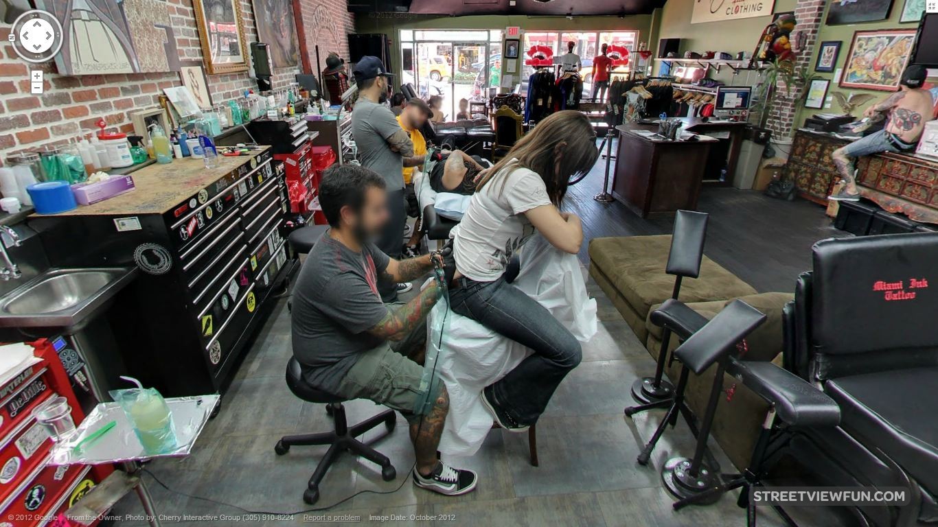 Nyttig Kilde Settle Inside Miami Ink's Love Hate tattoo shop - StreetViewFun