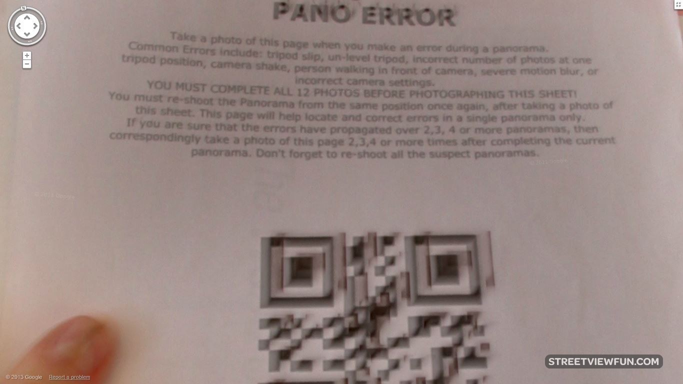 Google Street View fail - photographer get a pano error - STREETVIEWFUN