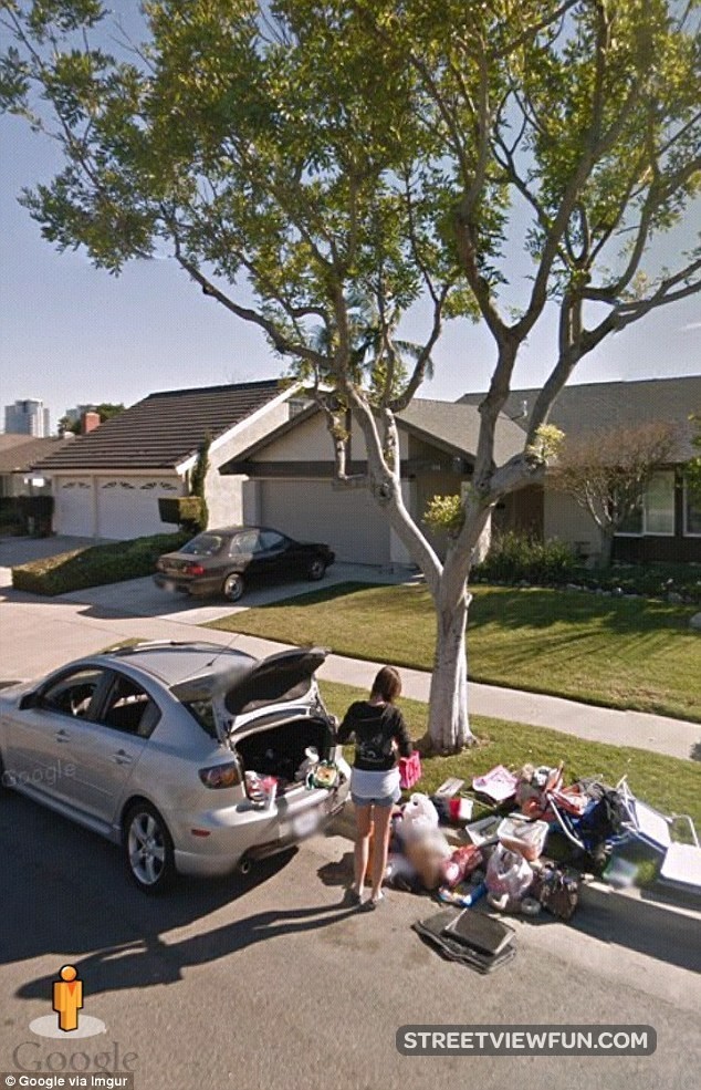 girl dumped google street view
