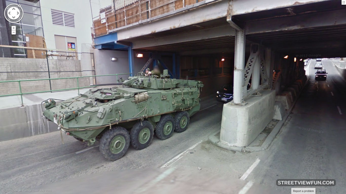 Tank in Calgary StreetViewFun
