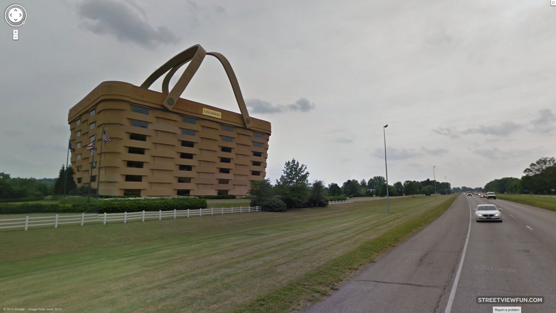 Giant basket office building StreetViewFun