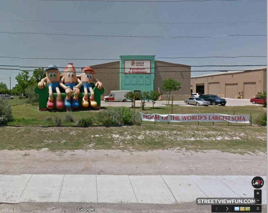 World’s largest sofa? StreetViewFun