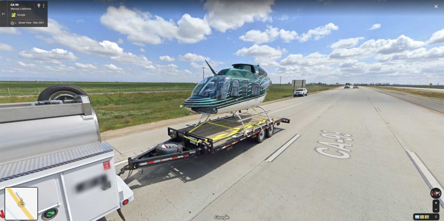 Pickup Towing Helicopter StreetViewFun