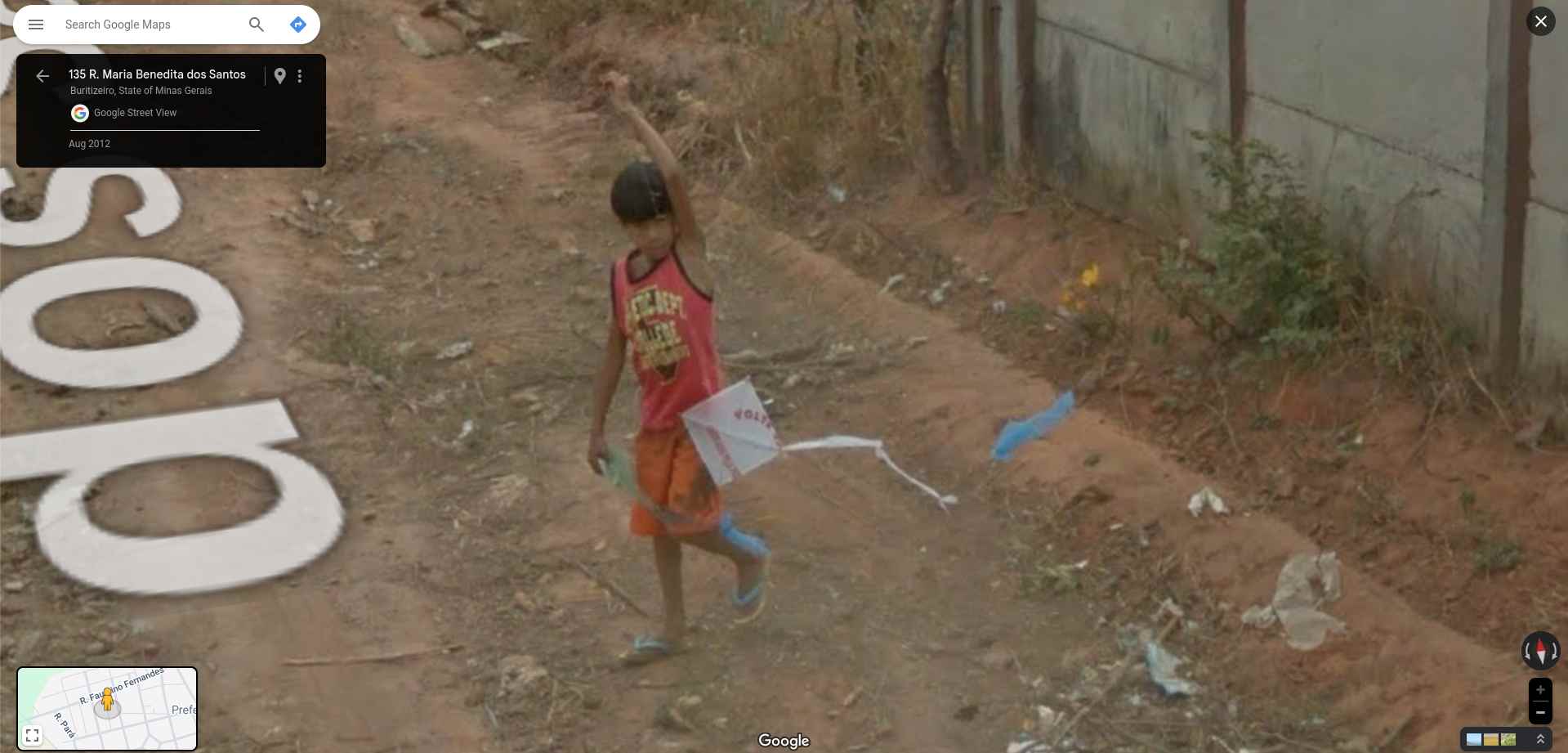 Homemade kite StreetViewFun