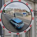 Google car in the mirror