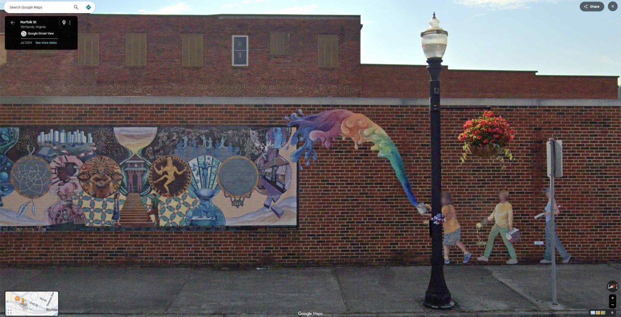 throwing paint on the wall