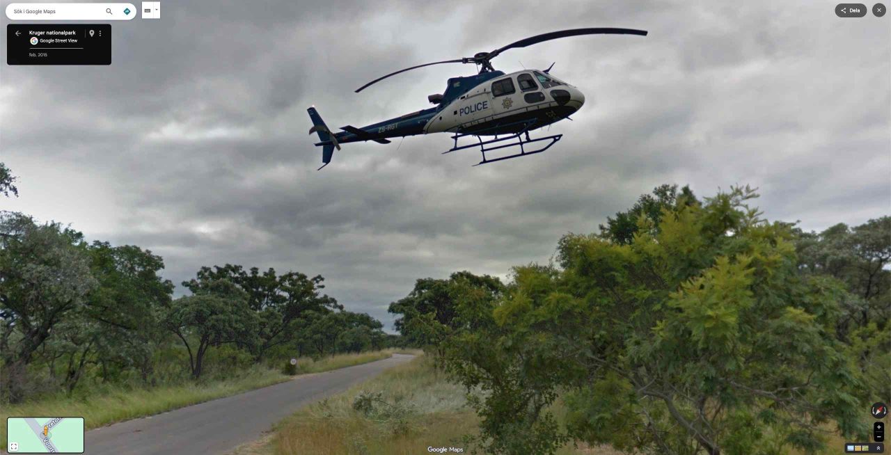 police helicopter google maps street view