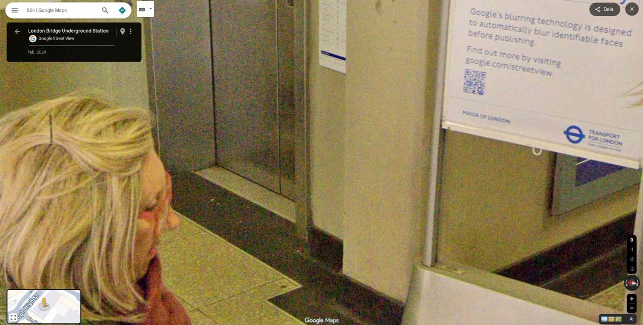 google blur faces london