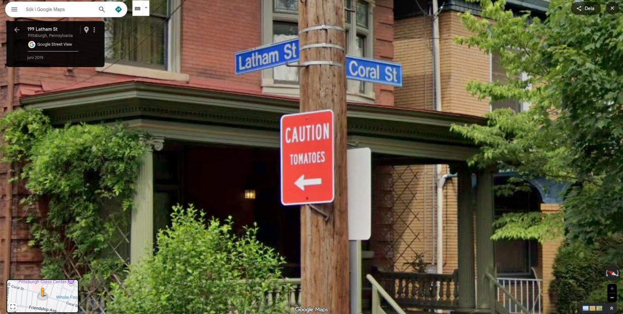 caution tomatoes sign