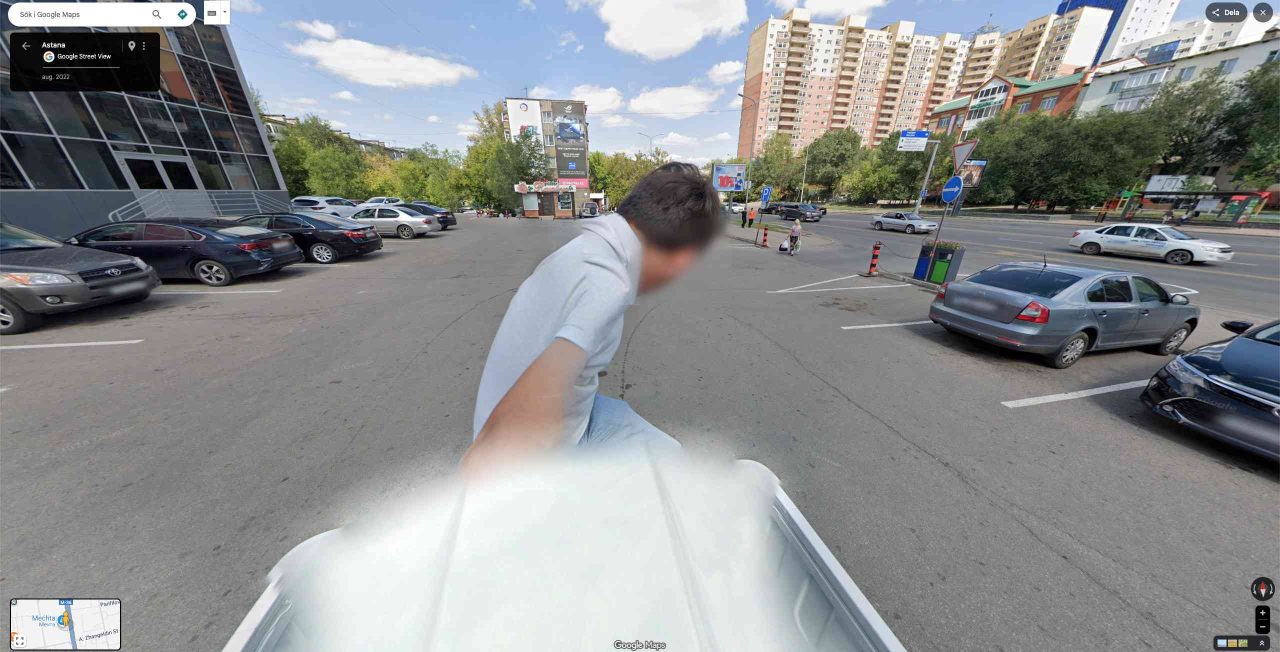 google driver trying to hide