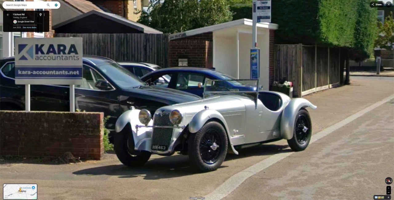 silver alvis car