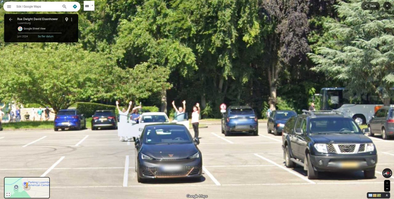 waving parking lot