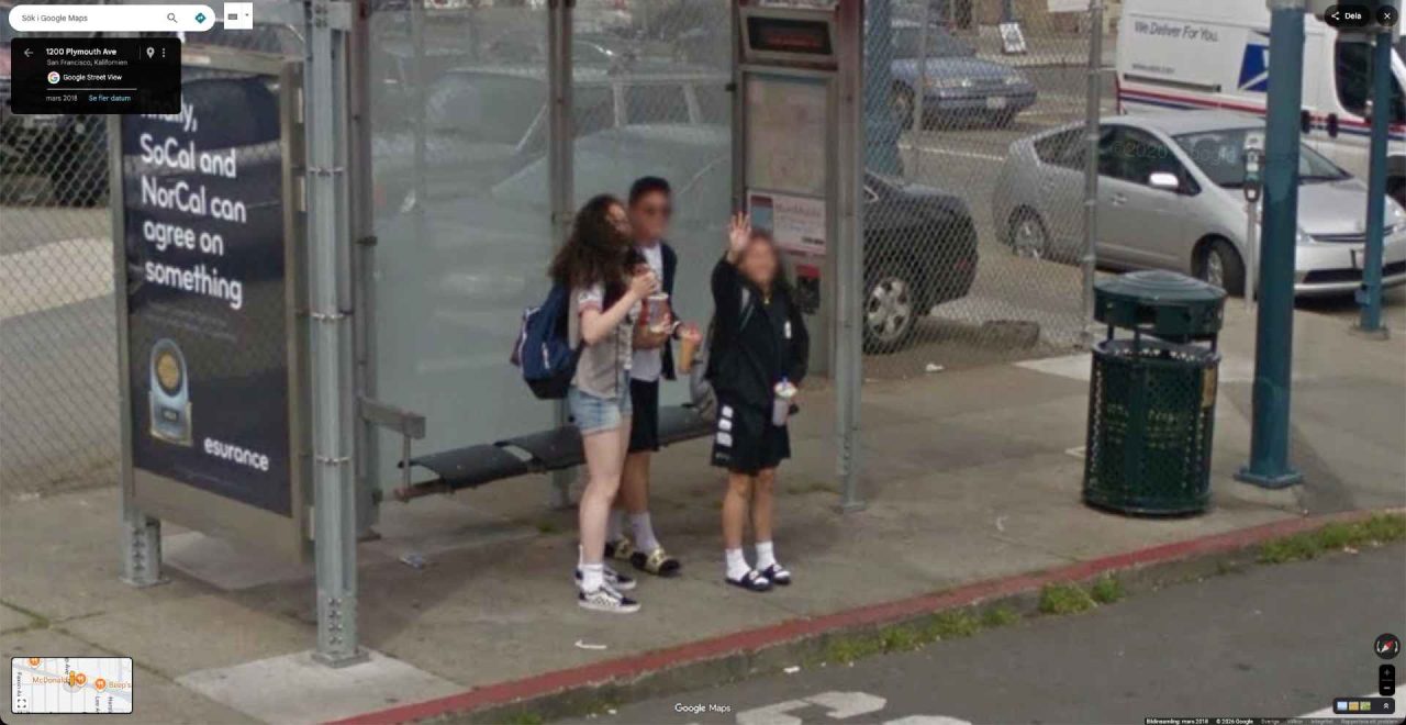 girls fun bus stop