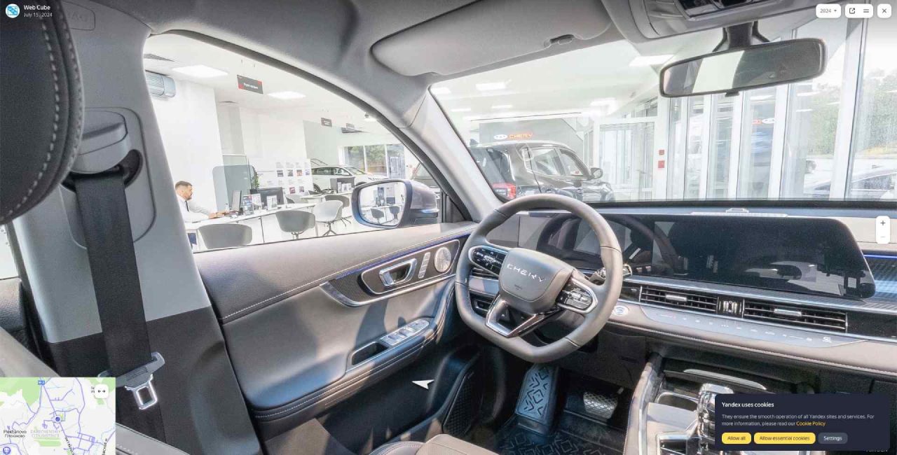 inside car